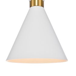 Oslo Pendant - White w Brass