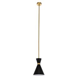 Oslo Pendant - Black w Brass