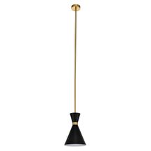 Oslo Pendant - Black w Brass