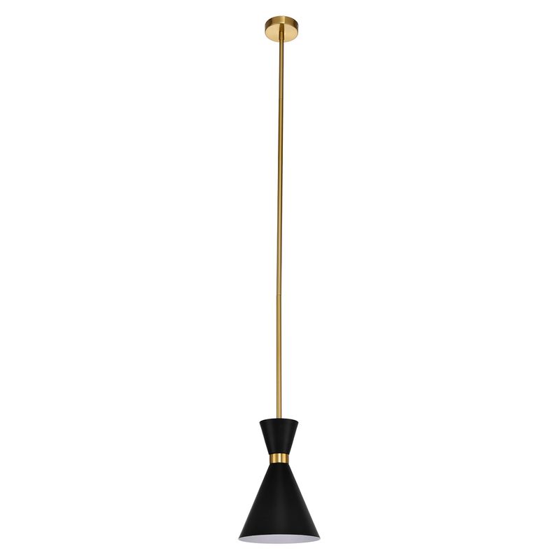 Oslo Pendant - Black w Brass