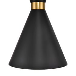 Oslo Pendant - Black w Brass