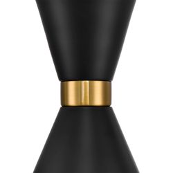 Oslo Pendant - Black w Brass