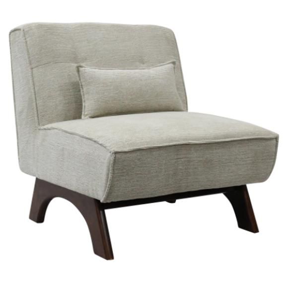 Tresco Slipper Chair - Grey Chenille - OUTLET NSW