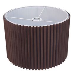 Nina Pleated Drum Shade - Medium Espresso