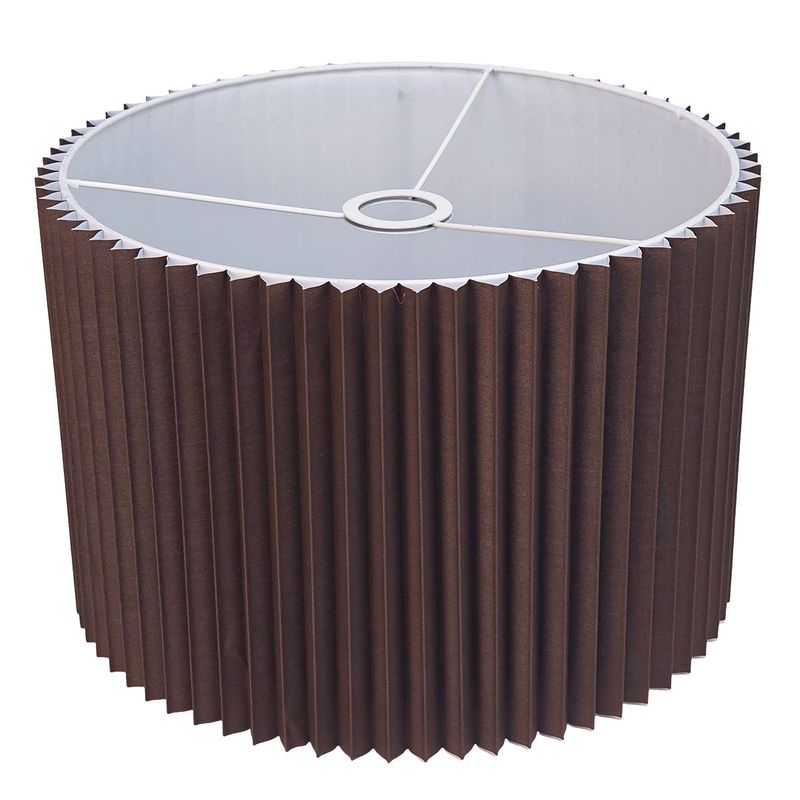 Nina Pleated Drum Shade - Medium Espresso