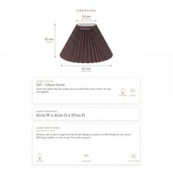 Anya Pleated Empire Shade - Medium Espresso