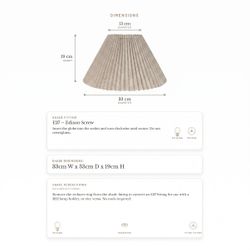Anya Pleated Empire Shade - Small Natural