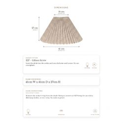 Anya Pleated Empire Shade - Medium Natural