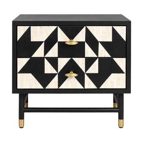 Huxton 60x53cm Bedside Table