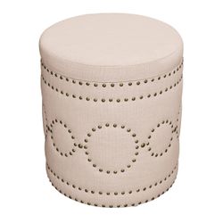 Bradshaw Round Storage Stool - Fawn Linen