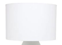 Abstract Table Drum Shade - White