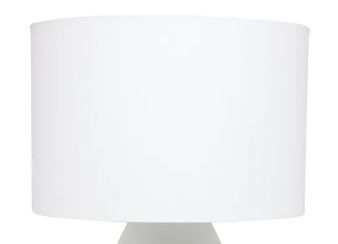 Abstract Table Drum Shade - White