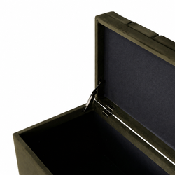 Soho Storage Bench Ottoman - Olive Velvet