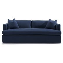 Birkshire 3 Seater Slip Cover Sofa - Navy Linen - OUTLET NSW