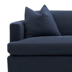 Birkshire 3 Seater Slip Cover Sofa - Navy Linen - OUTLET NSW