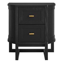 Theodore 55x50cm Bedside Table - Black