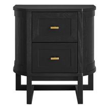 Theodore 55x50cm Bedside Table - Black