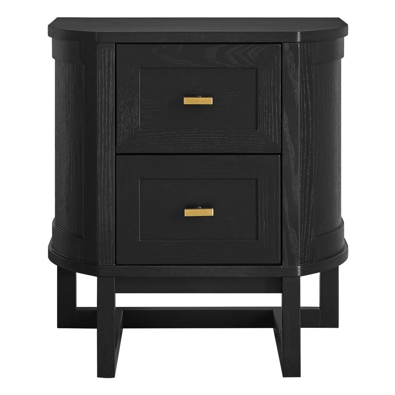 Theodore 55x50cm Bedside Table - Black