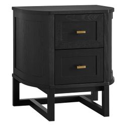 Theodore 55x50cm Bedside Table - Black