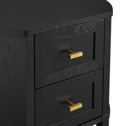 Theodore 55x50cm Bedside Table - Black