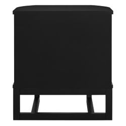 Theodore 55x50cm Bedside Table - Black