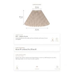 Anya Pleated Empire Shade - Medium Natural - Bulk Buy Qty 5