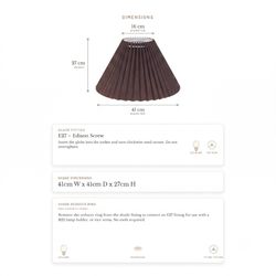Anya Pleated Empire Shade - Medium Espresso  - Bulk Buy Qty 5