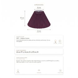 Anya Pleated Empire Shade - Medium Plum  - Bulk Buy Qty 5