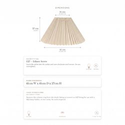 Anya Pleated Empire Shade - Medium Off White  - Bulk Buy Qty 5