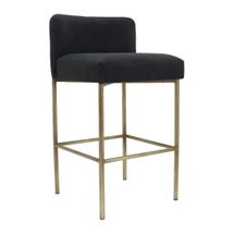 Leon Kitchen Stool - Black Vegan Leather