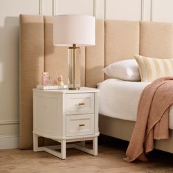 Bronx 277x130cm Queen Bedhead - Beige