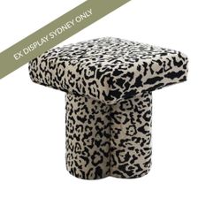Ace Stool - Leopard Chenille - OUTLET NSW