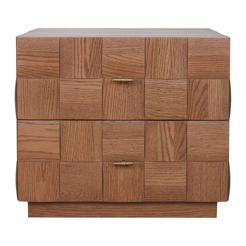 Desmond 57x51cm 2 Drawer Bedside Table