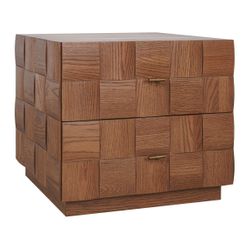 Desmond 57x51cm 2 Drawer Bedside Table