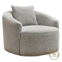 Kira Swivel Arm Chair - Speckle Brown