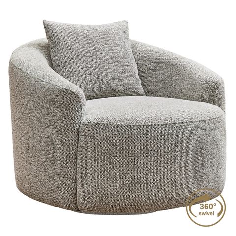Kira Swivel Arm Chair - Speckle Brown