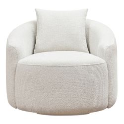 Kira Swivel Arm Chair - Speckle Ecru