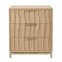 Ari 80cm 3 Drawer Chest - Natural Oak - OUTLET NSW