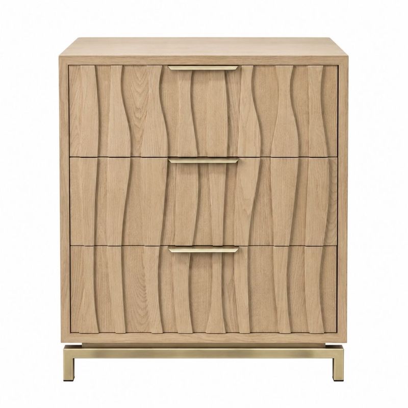 Ari 80cm 3 Drawer Chest - Natural Oak - OUTLET NSW