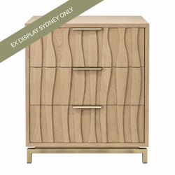 Ari 80cm 3 Drawer Chest - Natural Oak - OUTLET NSW