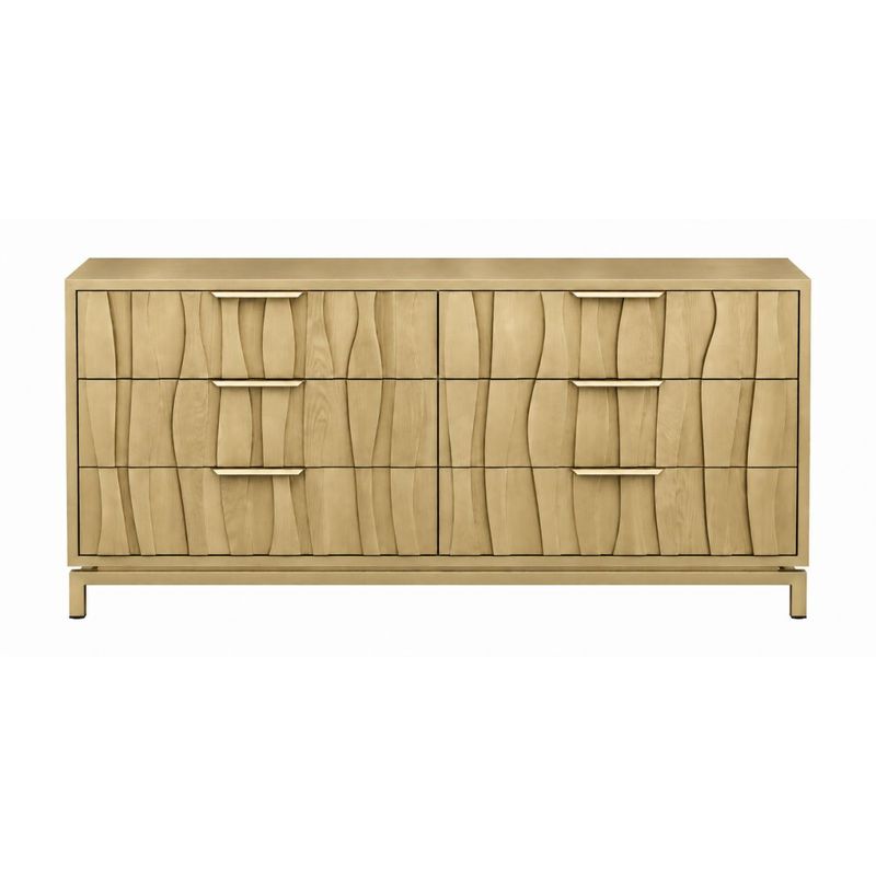 Ari 160cm 6 Drawer Chest - Antique Gold - OUTLET NSW