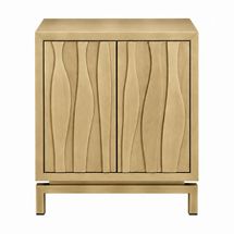Ari 60x65cm Bedside Table - Antique Gold - OUTLET NSW