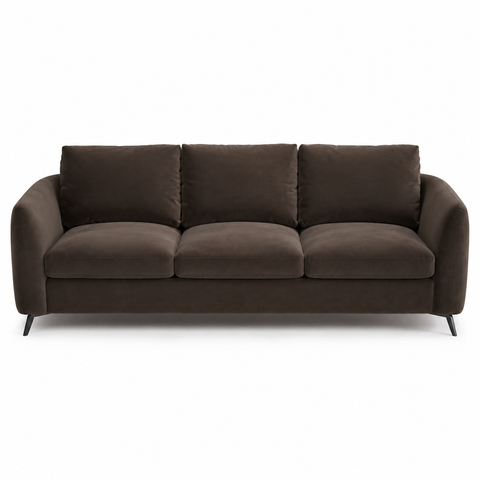 Mosman 3 Seater Sofa - Chocolate Velvet
