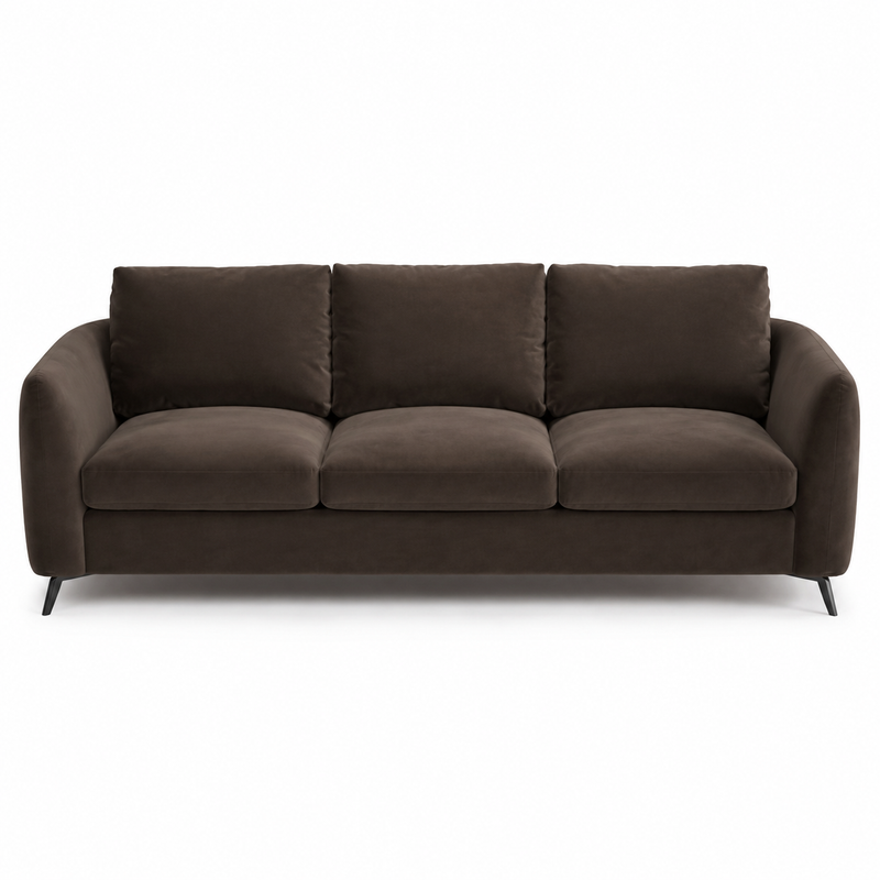 Mosman 3 Seater Sofa - Chocolate Velvet