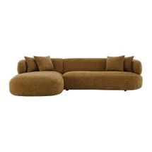 Greenwich Modular 3 Seater Sofa w Left Chaise - Chestnut