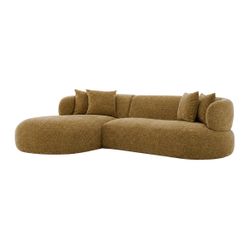 Greenwich Modular 3 Seater Sofa w Left Chaise - Chestnut
