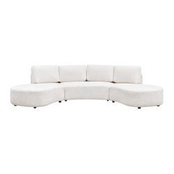 Oriel Modular 5 Seater Sofa - White Chenille