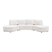 Oriel Modular 5 Seater Sofa - White Chenille