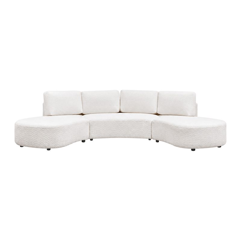 Oriel Modular 5 Seater Sofa - White Chenille