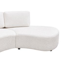 Oriel Modular 5 Seater Sofa - White Chenille